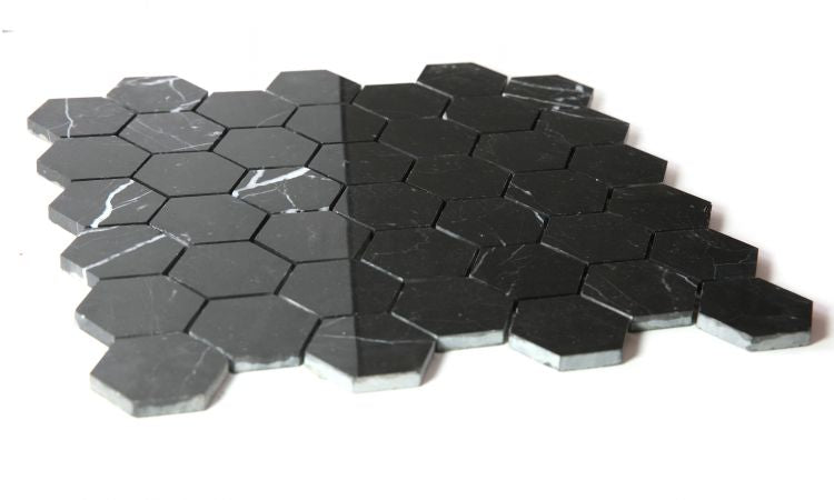Hexagon Marquina Polished 2 x 2 11.75 x 11.75