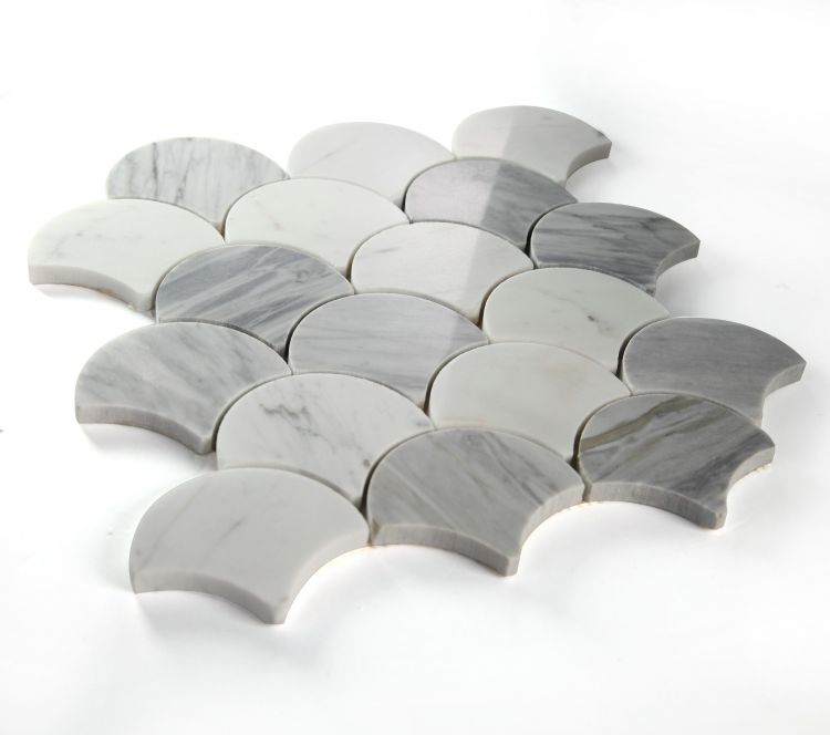 Dragon Scale Calacatta Grey 9.5 x 9.75