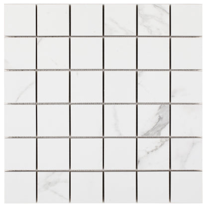 Malaysia Carrara Pre Matte 2 x 2 Square Mosaic 12 x 12