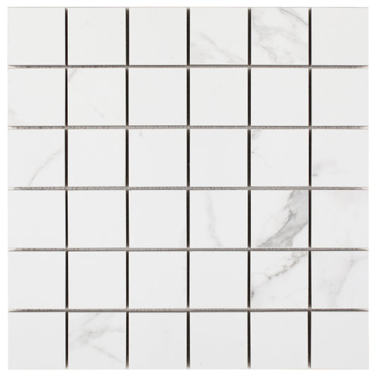 Malaysia Carrara Pre Matte 2 x 2 Square Mosaic 12 x 12