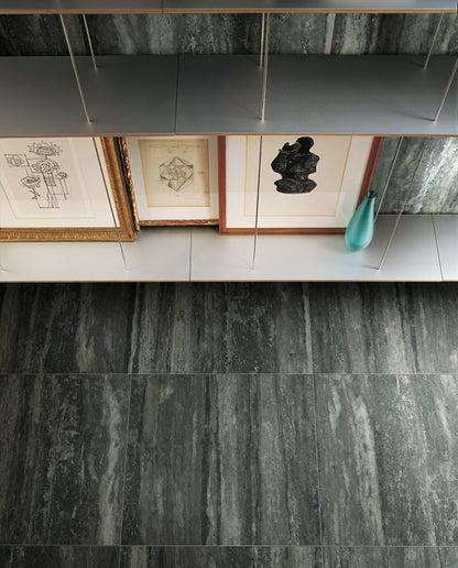 I-Travertini Black Glossy 24 x 48