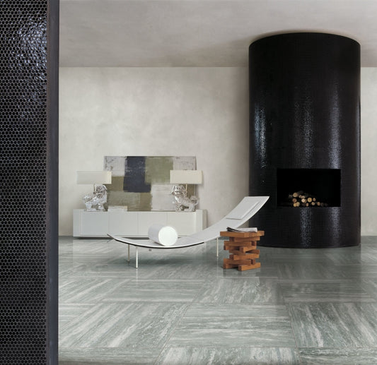 I-Travertini Grey Glossy 24 x 48