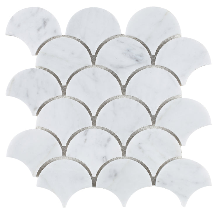 Dragon Scale Carrara 9.75 x 9.75
