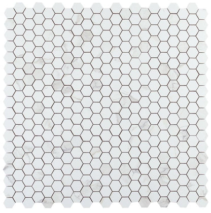 Malaysia Calacatta Dorado Matte 2 x 2 Hexagon Mosaic 12 x 12