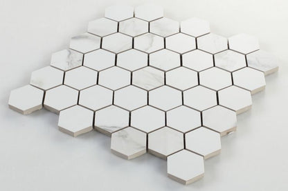 Malaysia Calacatta Dorado Matte 2 x 2 Hexagon Mosaic 12 x 12