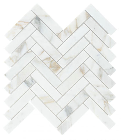 Herringbone Calacatta Gold Polished 11.25 x 11.25