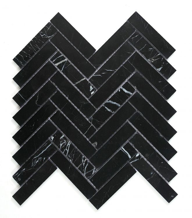 Herringbone Marquina 11.25 x 11.25