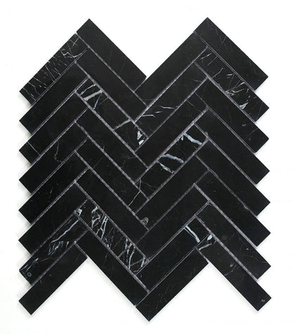 Herringbone Marquina 11.25 x 11.25