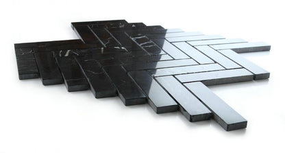 Herringbone Marquina 11.25 x 11.25