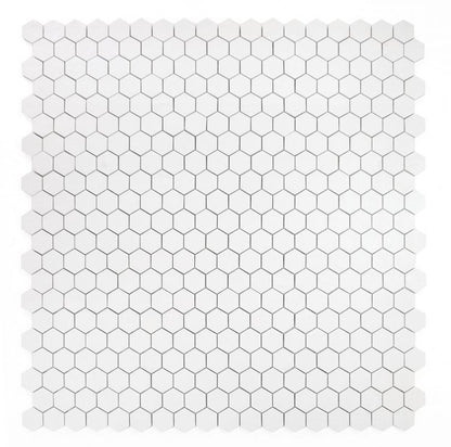 Super White Stone Hexagon 2 x 2 12 x 12