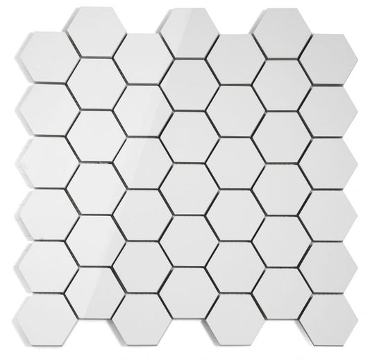 Malaysia Roy White Polished Hexagon 2 x 2 12 x 12