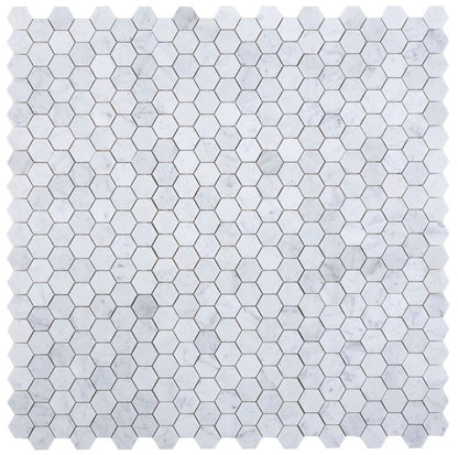 Hexagon Carrara Honed 2 x 2 11.75 x 12