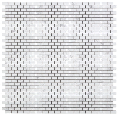 Malaysia Carrara Pre Polished Brick Mosaic 12 x 12