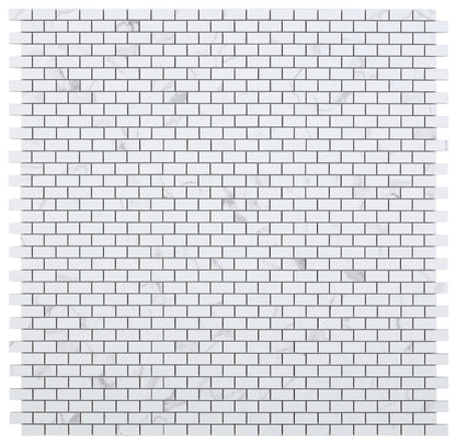 Malaysia Carrara Pre Matte Brick Mosaic 12 x 12