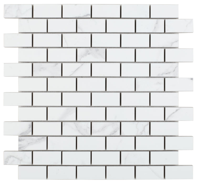 Malaysia Carrara Pre Matte Brick Mosaic 12 x 12