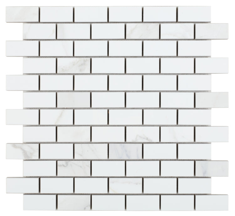 Malaysia Calacatta Dorado Polished Brick Mosaic 12 x 12