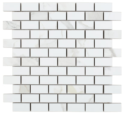 Malaysia Calacatta Dorado Matte Brick Mosaic 12 x 12