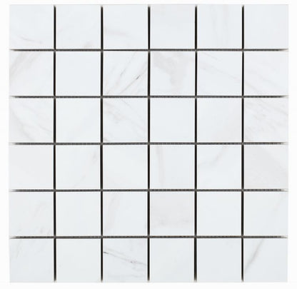 Volakas Premium Matte 2 x 2 Square Mosaic 12 x 12