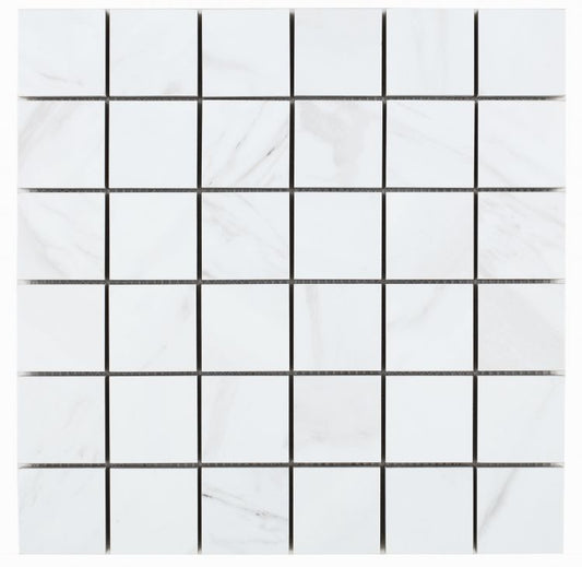 Volakas Premium Matte 2 x 2 Square Mosaic 12 x 12