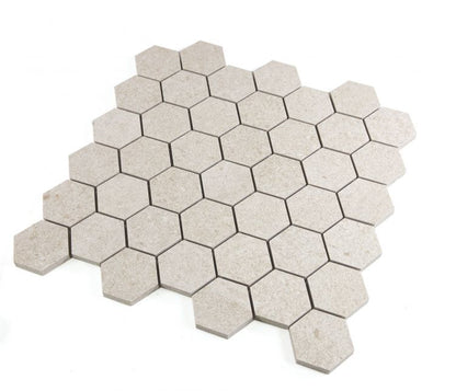 Grant Beige 2 x 2 Hexagon 12 x 12