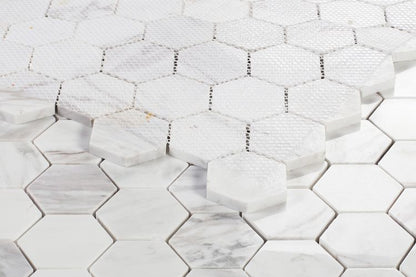 Hexagon White 2 x 2 11.75 x 11.75