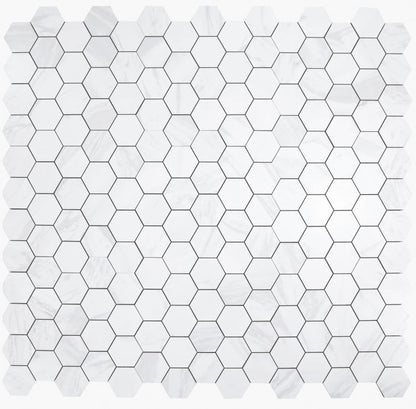 Volakas Premium Matte 3 x 3 Hexagon Mosaic 11.75 x 12.75
