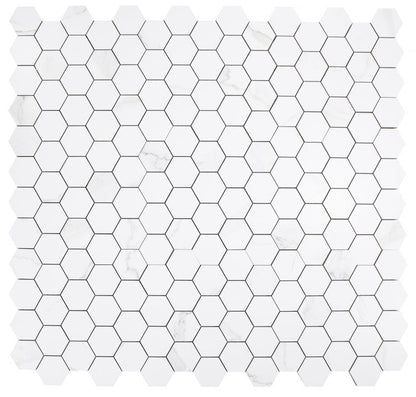 Malaysia Calacatta Dorado Matte 3 x 3 Hexagon Mosaic 11.75 x 12.75