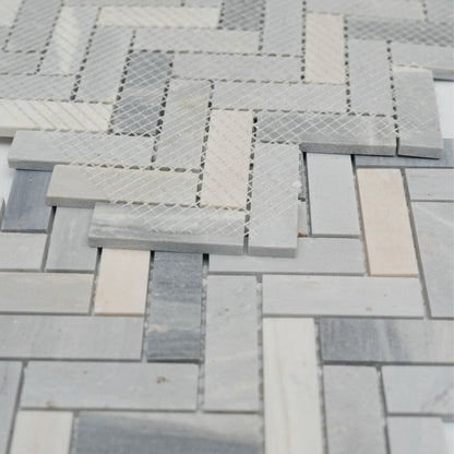 Herringbone Italian Blue 11 x 12.5