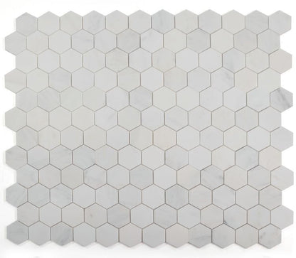 Hexagon Snow White Honed 3 x 3 10.25 x 11.75
