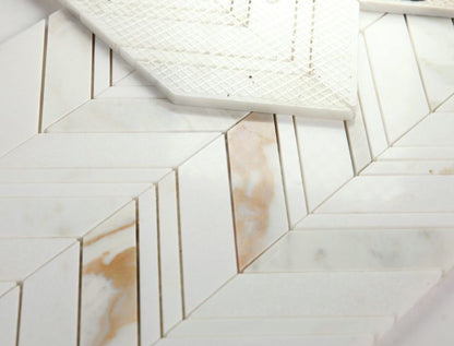Chevron Ravenna Calacatta 11.75 x 12.25