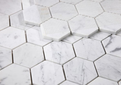 Hexagon Carrara Polished 3 x 3 10 x 11.5