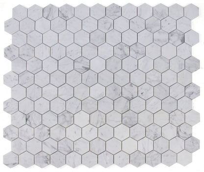 Hexagon Carrara Polished 3 x 3 10 x 11.5