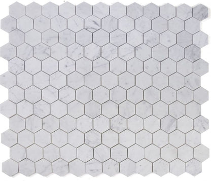 Hexagon Carrara Honed 3 x 3 10 x 11.50