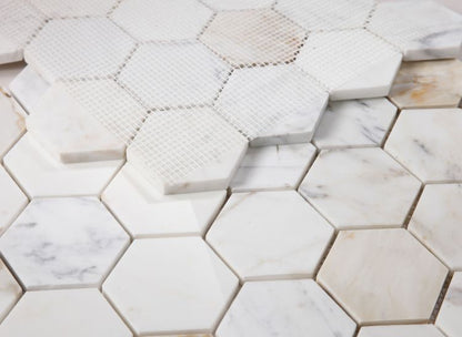 Hexagon Calacatta Gold Polished 3 x 3 10 x 11.5