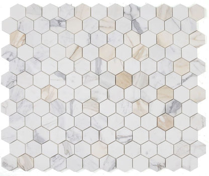 Hexagon Calacatta Gold Polished 3 x 3 10 x 11.5