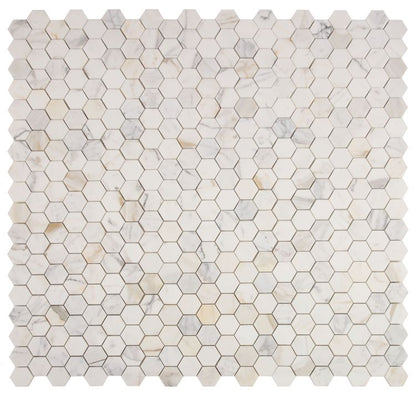 Hexagon Calacatta Gold Polished 2 x 2 11.75 x 12