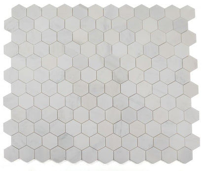 Hexagon Snow White Polished 3 x 3 10.25 x 11.75