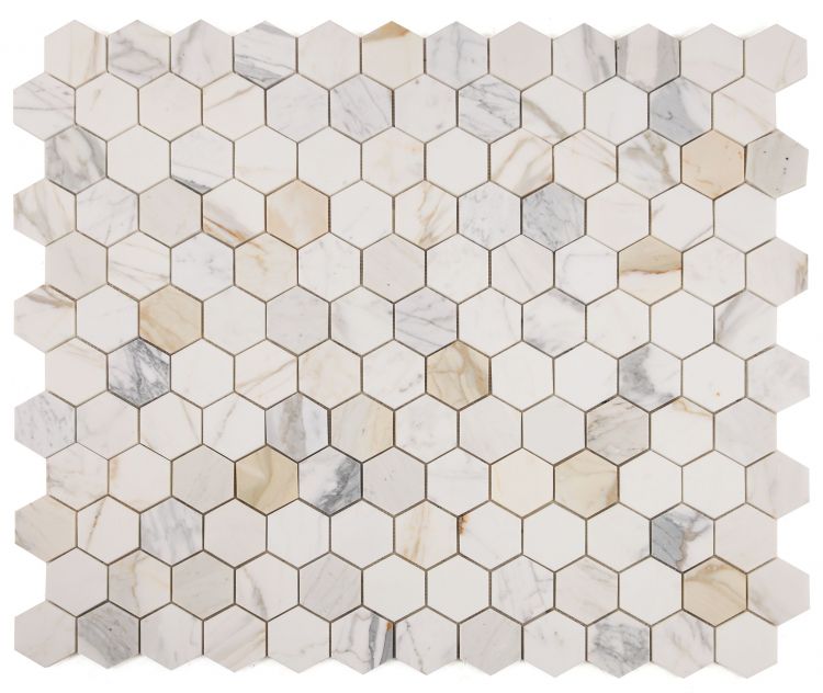 Hexagon Calacatta Gold Honed 3 x 3 10 x 11.5