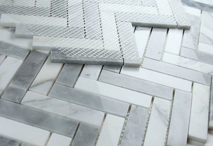 Herringbone City Grey 11.25 x 11.25