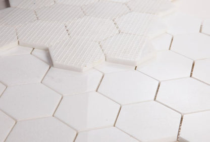 Hexagon Thassos Polished 3 x 3 10.25 x 11.75