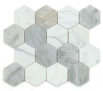 Hexagon City Grey 3 x 3 10.25 x 11.75