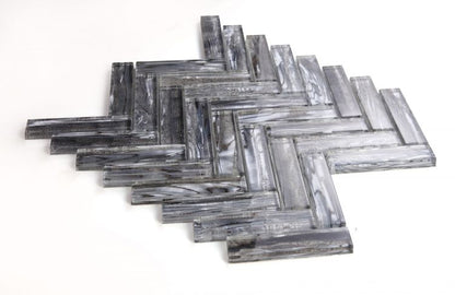 Herringbone Shell Silver 11 x 11