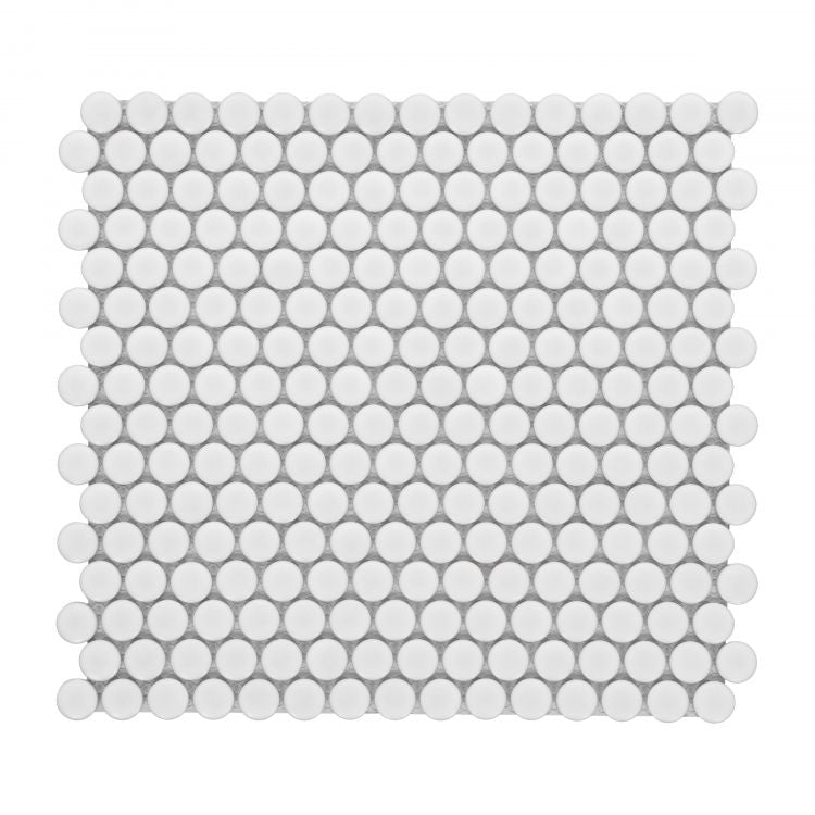 Penny Round White Matte 11.5 x 12.25