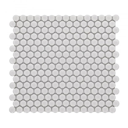 Penny Round Natural Grey Glossy 11.5 x 12.25