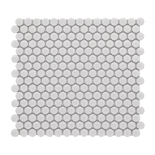 Penny Round Natural Grey Glossy 11.5 x 12.25