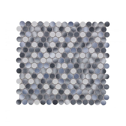 Penny Round Gradient Grey Glossy 11.5 x 12.25