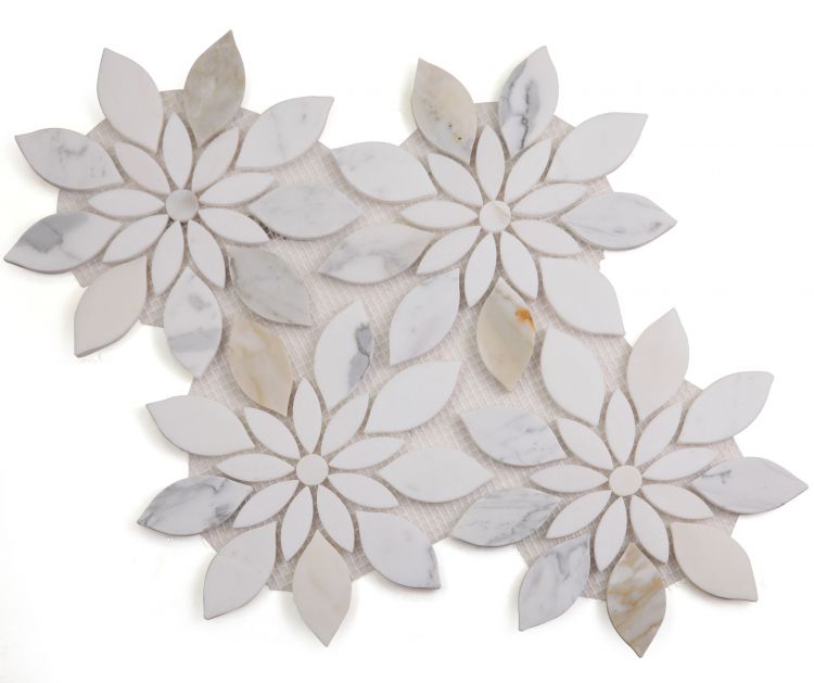 Daisy Bloom Calacatta 11.75 x 13.25