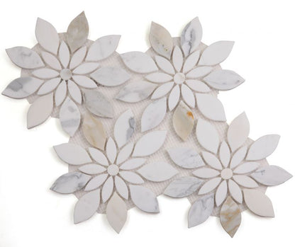 Daisy Bloom Calacatta 11.75 x 13.25