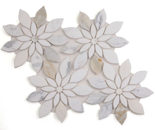 Daisy Bloom Calacatta 11.75 x 13.25