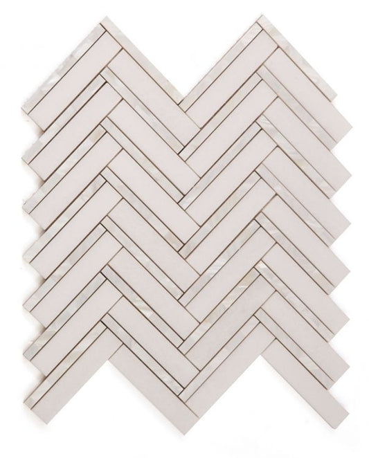 Diana Herringbone Thassos 11 x 11.75
